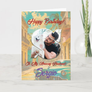 Remerciements Bonne carte de voeux d'anniversaire avec photo