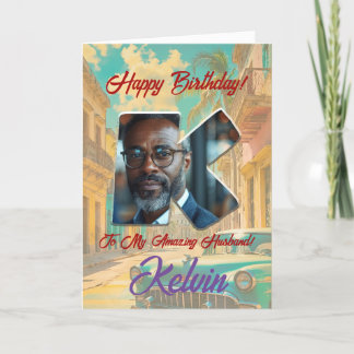 Remerciements Bonne carte de voeux d'anniversaire avec photo