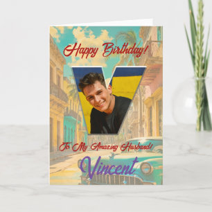 Remerciements Bonne carte de voeux d'anniversaire avec photo