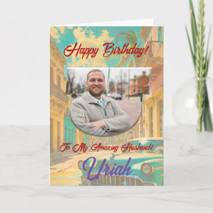 Remerciements Bonne carte de voeux d'anniversaire avec photo