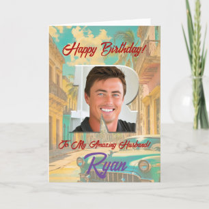 Remerciements Bonne carte de voeux d'anniversaire avec photo