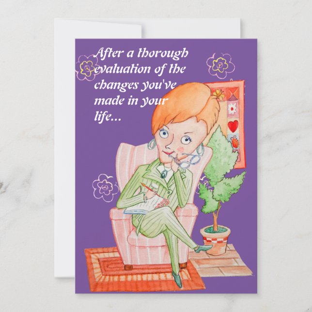 Remerciements Bonne carte de voeux d'anniversaire saine (Devant)