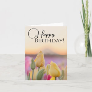 Remerciements Bonne carte de voeux d'anniversaire Tulip