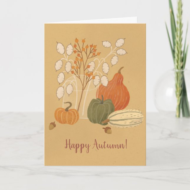 Remerciements Bonne carte de voeux d'automne (Devant)
