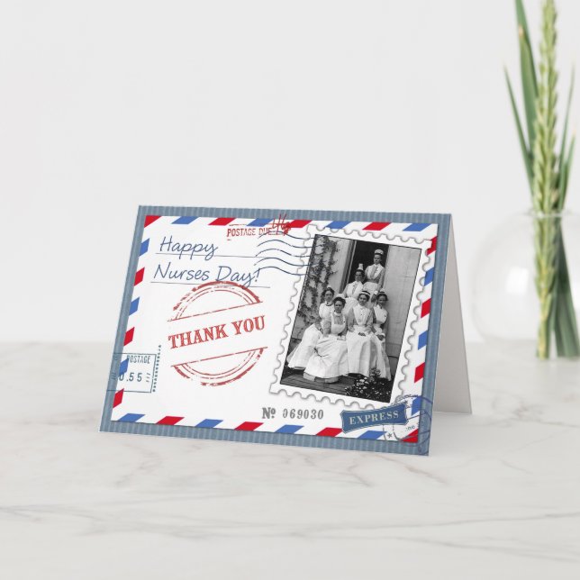 Remerciements Bonne Journée des infirmières. Carte de voeux des  (Devant)