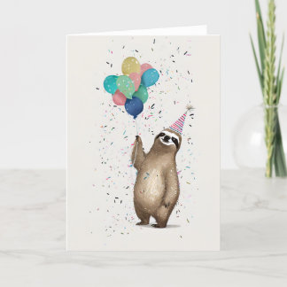 Remerciements Bonne Sloth Celebration Carte de voeux