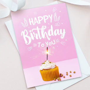 Remerciements Bright Cupcake Bonne Carte de voeux Anniversaire