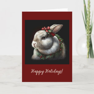 Remerciements Bunny Festif Plié Vacances / Carte de Noël