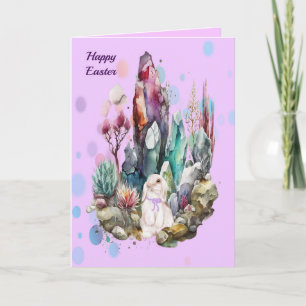 Remerciements Bunny se cachant sur la carte de Pâques