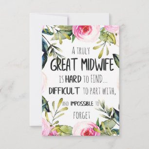 Remerciements Cadeau de carte de remerciement de bureau de doula