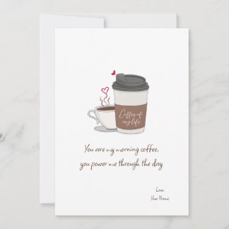 Remerciements Café de ma vie Carte Appartement Saint Valentin