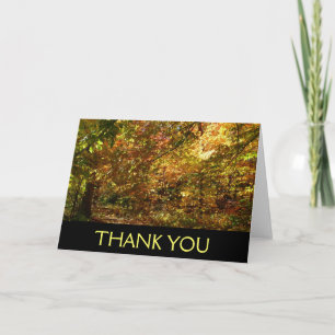 Remerciements Canopée des feuilles d'automne Carte de remercieme