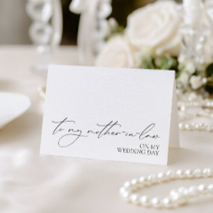 Remerciements Carte «À ma belle-mère le jour de mon mariage»