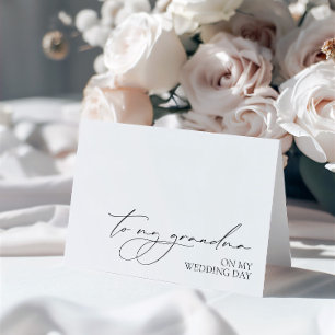 Remerciements Carte "À ma grand-mère le jour de mon mariage"