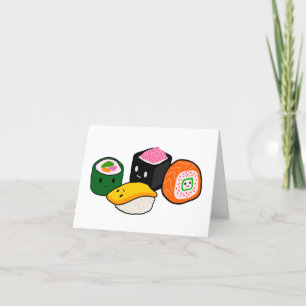 Remerciements carte amour de quarantaine sushi vous me manquez