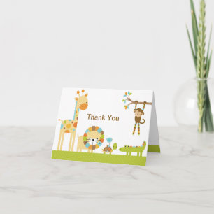 Remerciements Carte Baby shower Safari de Mod Jungle