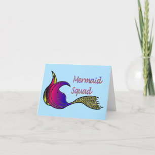 Remerciements Carte blanche de l'équipe de sirènes multicolores