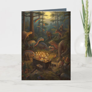 Remerciements Carte blanche pour la fête de Dinosaur