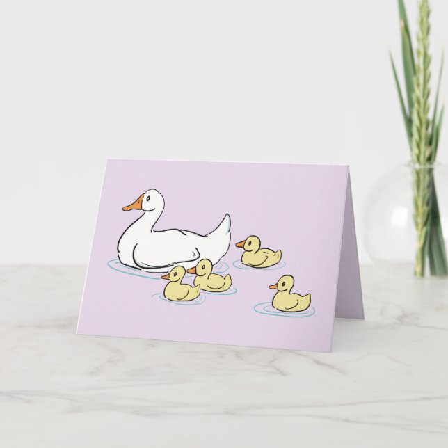 Remerciements Carte Blank Lavender de Mama Duck & Baby's (Devant)