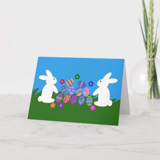 Remerciements Carte Bunny de Pâques #1-2 (Devant)