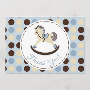 Remerciements Carte C du garçon TY de cheval de basculage