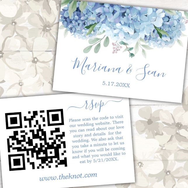 Remerciements Carte d'accompagnement de code QR de mariage aux H (Créateur téléchargé)
