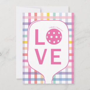 Remerciements Carte d'amour de Pickleball   Je pense que je t'ai