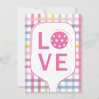 Remerciements Carte d'amour de Pickleball | Je pense que je t'ai