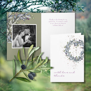Remerciements Carte d'amour et de remerciement plié Mariage de b