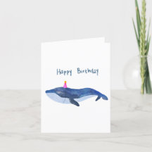 Carte d'anniversaire de baleine