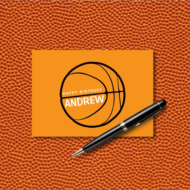 Remerciements Carte d'anniversaire de basket-ball (Créateur téléchargé)