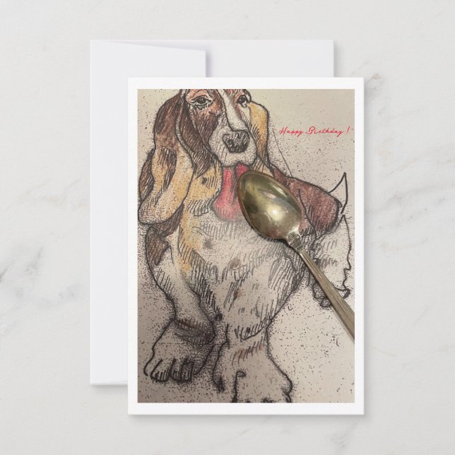 Remerciements Carte d'anniversaire de Bassie (Devant)