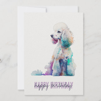 Remerciements Carte d'anniversaire de caniche