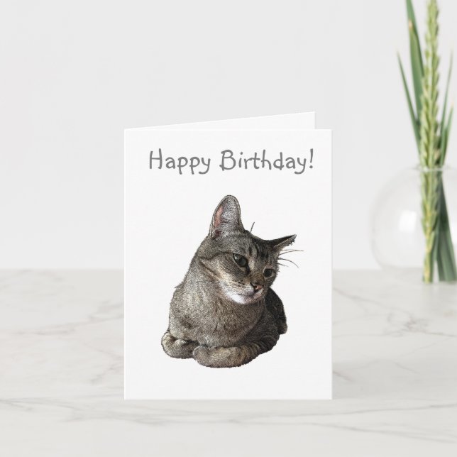 Remerciements Carte d'anniversaire de chat Abyssinian (Devant)