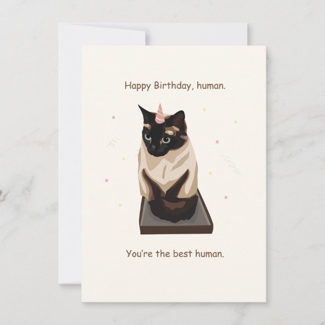 Remerciements Carte d'anniversaire de chat mignonne (Devant)