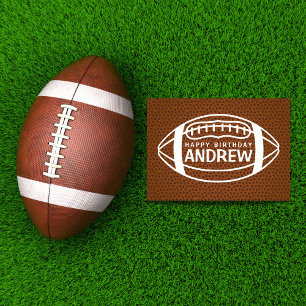 Remerciements Carte d'anniversaire de football