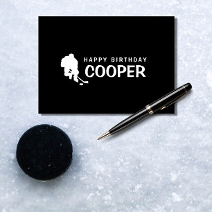 Remerciements Carte d'anniversaire de hockey