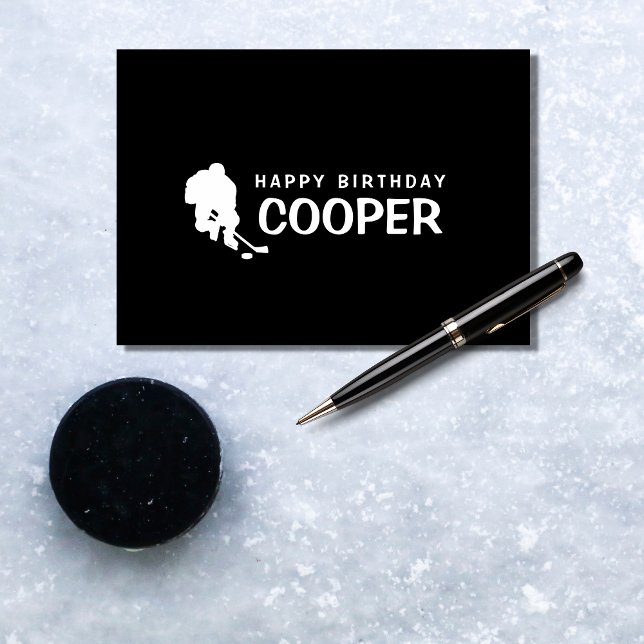 Remerciements Carte d'anniversaire de hockey (Créateur téléchargé)