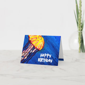 Remerciements Carte d'anniversaire de Jellyfish personnalisée