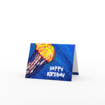 Carte d'anniversaire de Jellyfish personnalisée