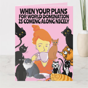 REMERCIEMENTS CARTE D'ANNIVERSAIRE DE LA DOMINATION MONDIALE ART
