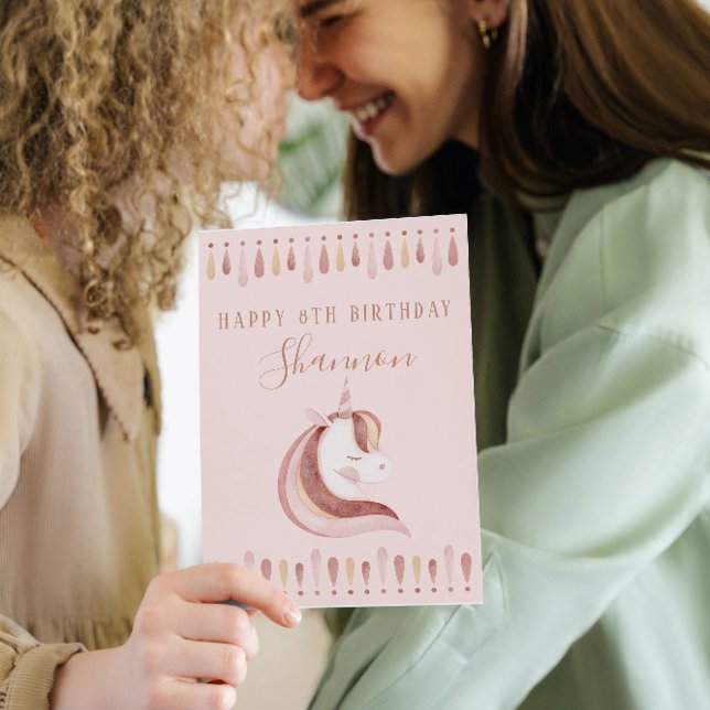 Remerciements Carte d'anniversaire de la licorne (Créateur téléchargé)