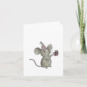 Remerciements carte d'anniversaire de la souris lil