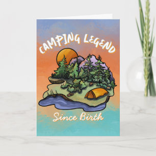Remerciements Carte d'anniversaire de légende de camping