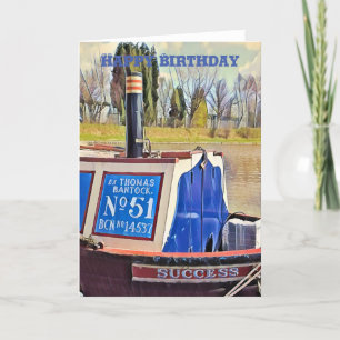 REMERCIEMENTS CARTE D'ANNIVERSAIRE DE NARROWBOATS