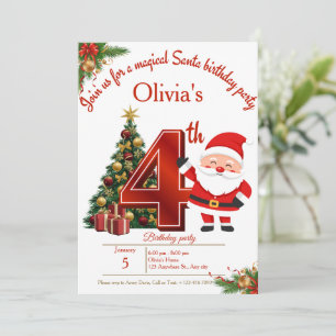 Remerciements Carte d'anniversaire de Noël Magique pour Filles