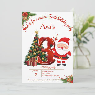 Remerciements Carte d'anniversaire de Noël Magique pour Filles