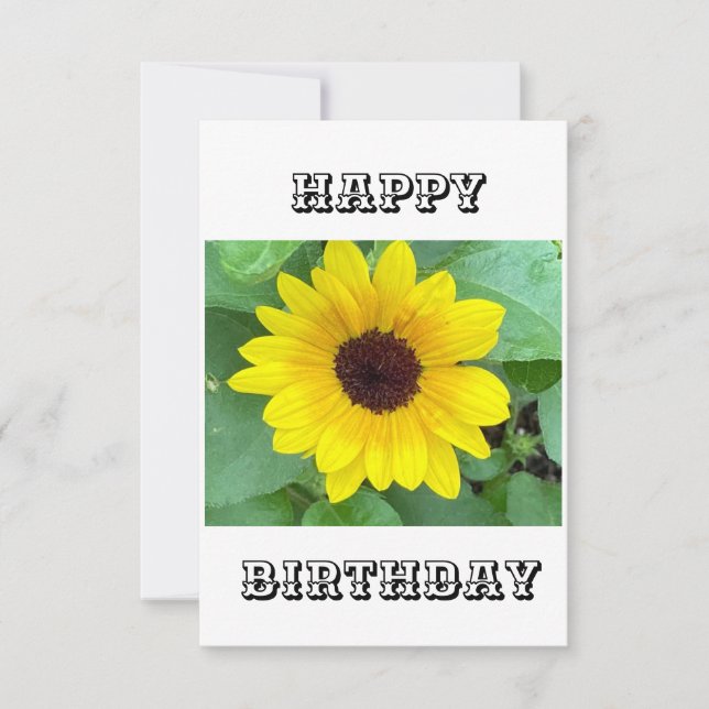 Remerciements Carte d'anniversaire de Sunflower (Devant)