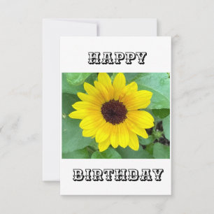 Remerciements Carte d'anniversaire de Sunflower