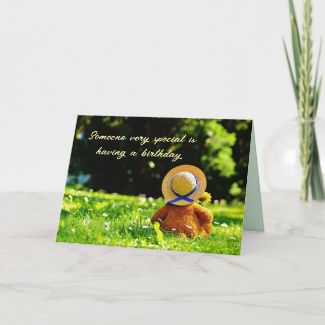 REMERCIEMENTS CARTE D'ANNIVERSAIRE DE TEDDY BEAR (Devant)